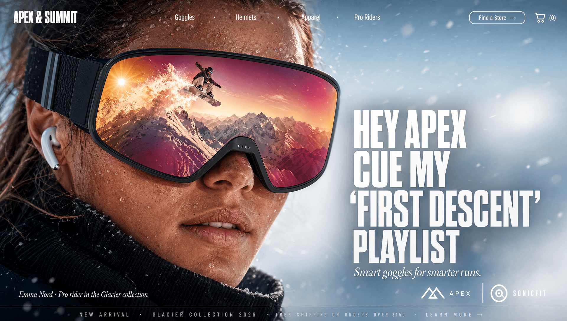 Site Apex Goggles — e-commerce sport outdoor