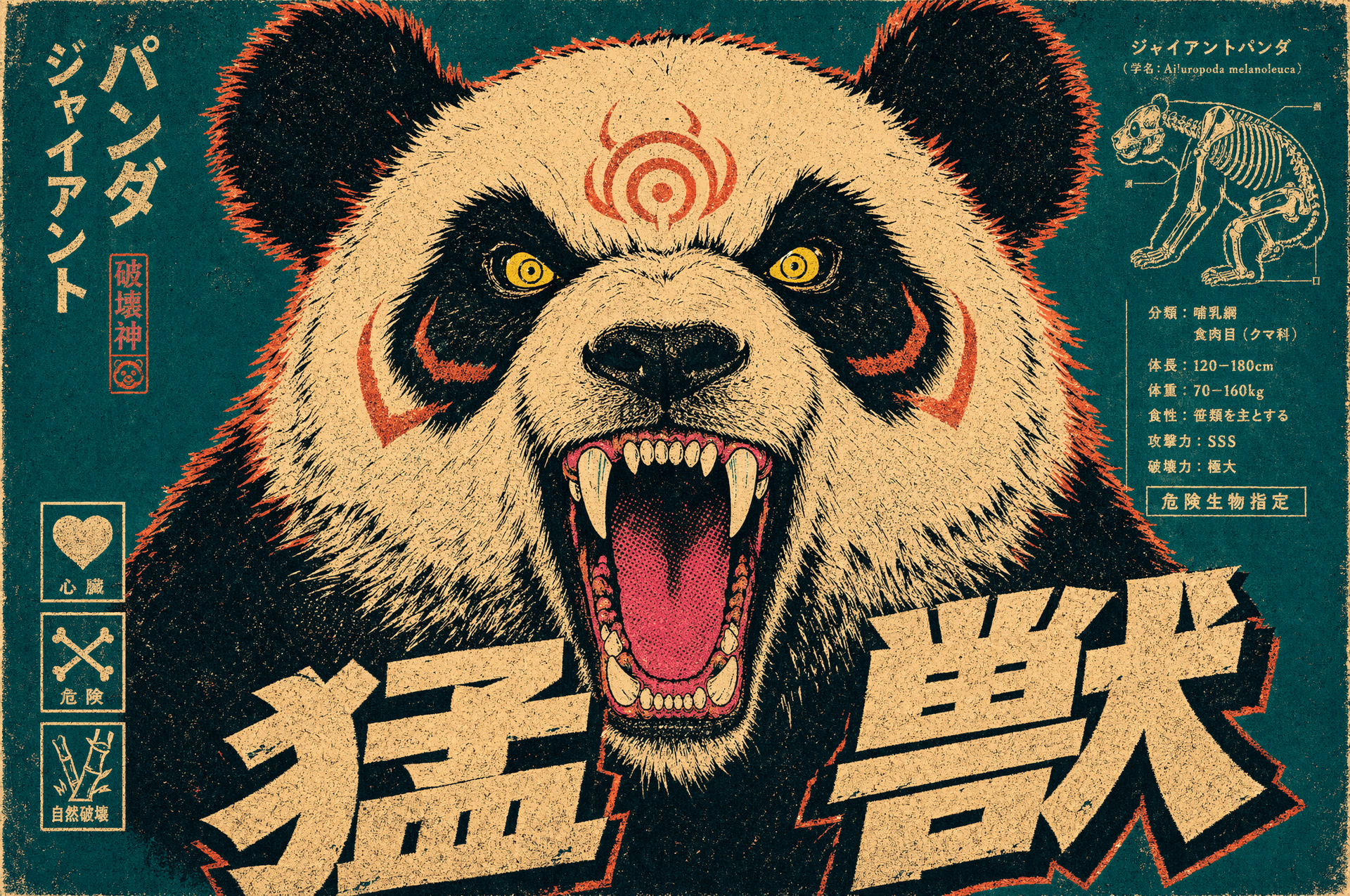 Création affiche graphique panda — design web premium